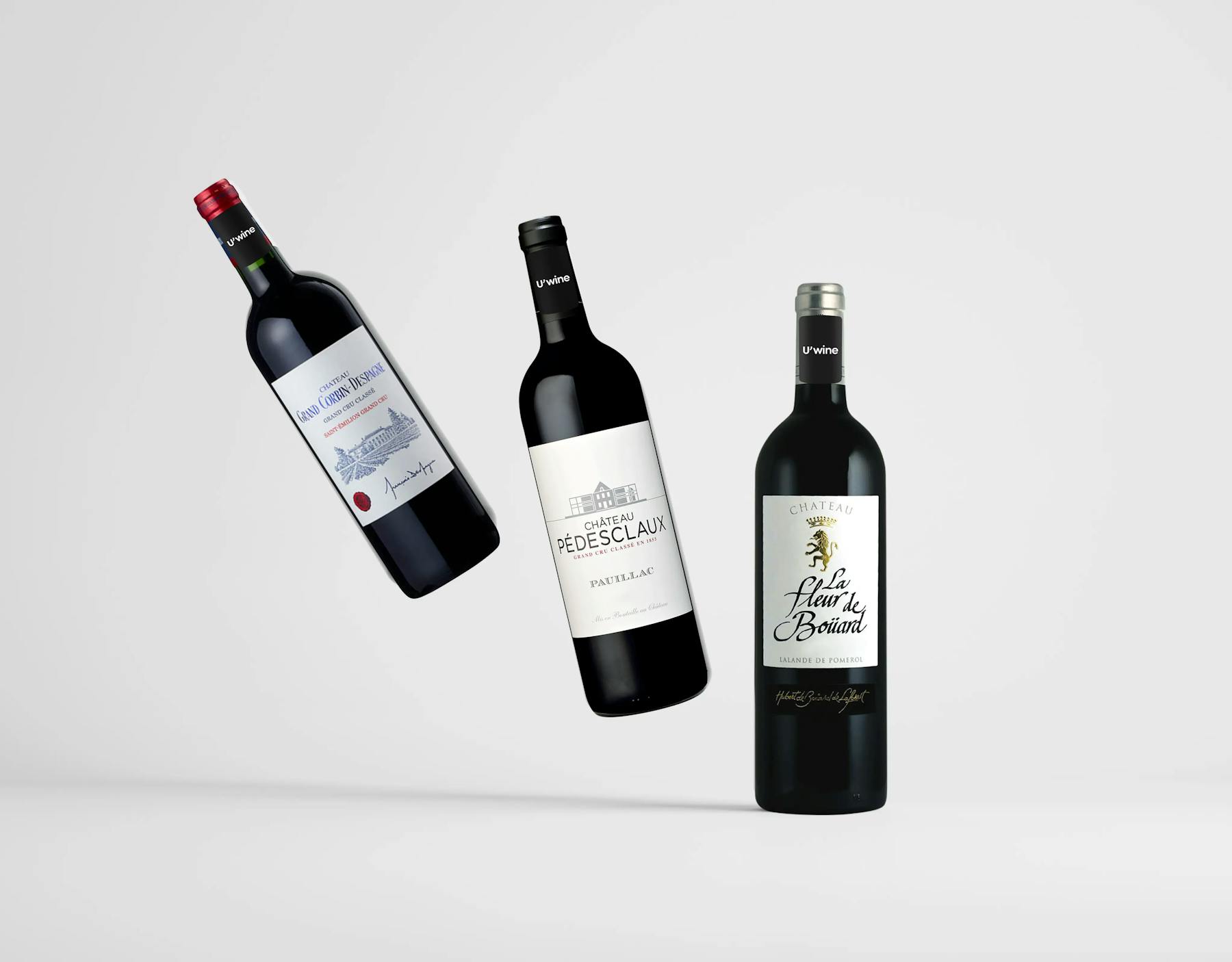 Bordeaux 2014 vintage wine bottles